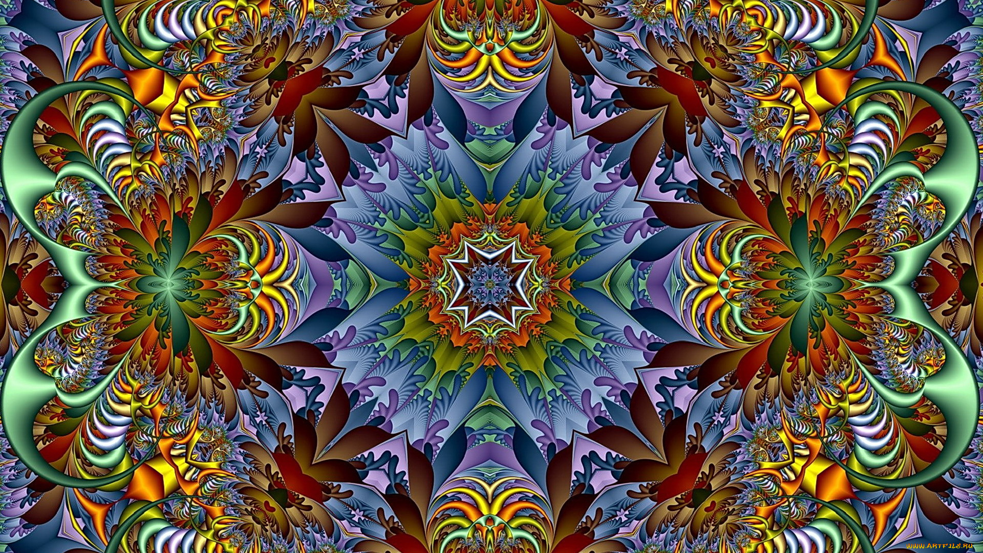 3д, графика, фракталы, , fractal, цвета, узор, фон