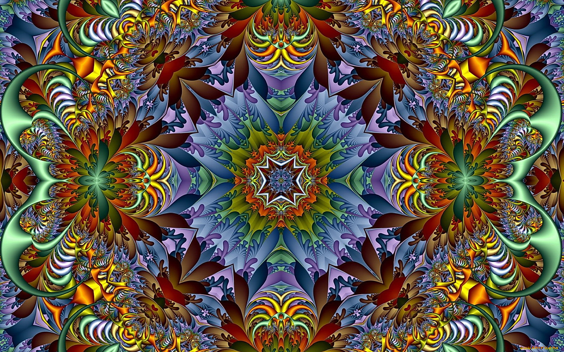 3д, графика, фракталы, , fractal, цвета, узор, фон