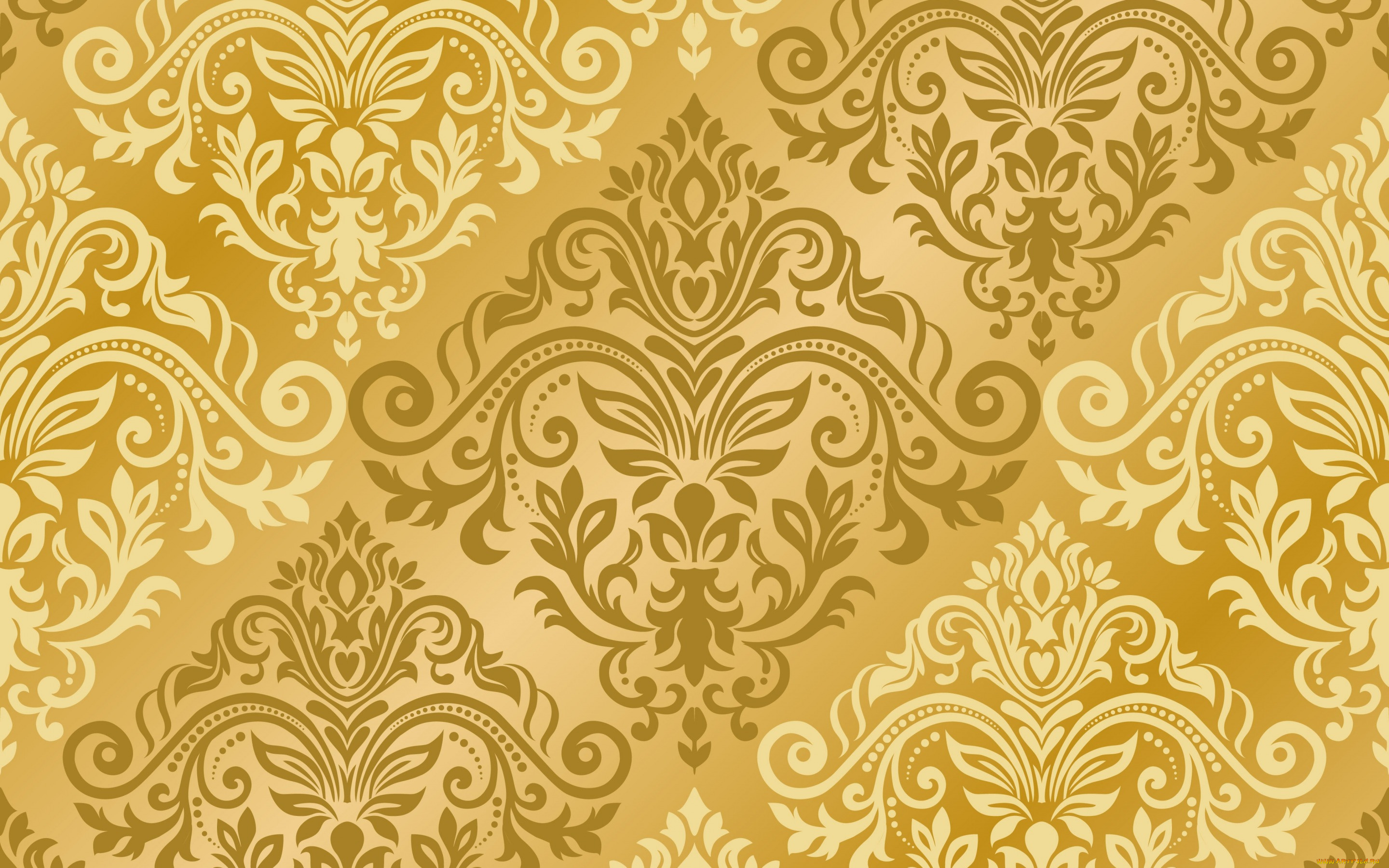 векторная, графика, графика, , graphics, pattern, vector, золотой, damask, текстура, ornament, with, орнамент, узор, seamless