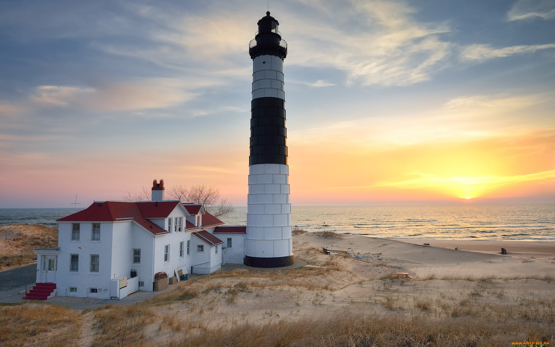 big, sable, point, lighthouse, mason, county, michigan, природа, маяки, big, sable, point, lighthouse, mason, county