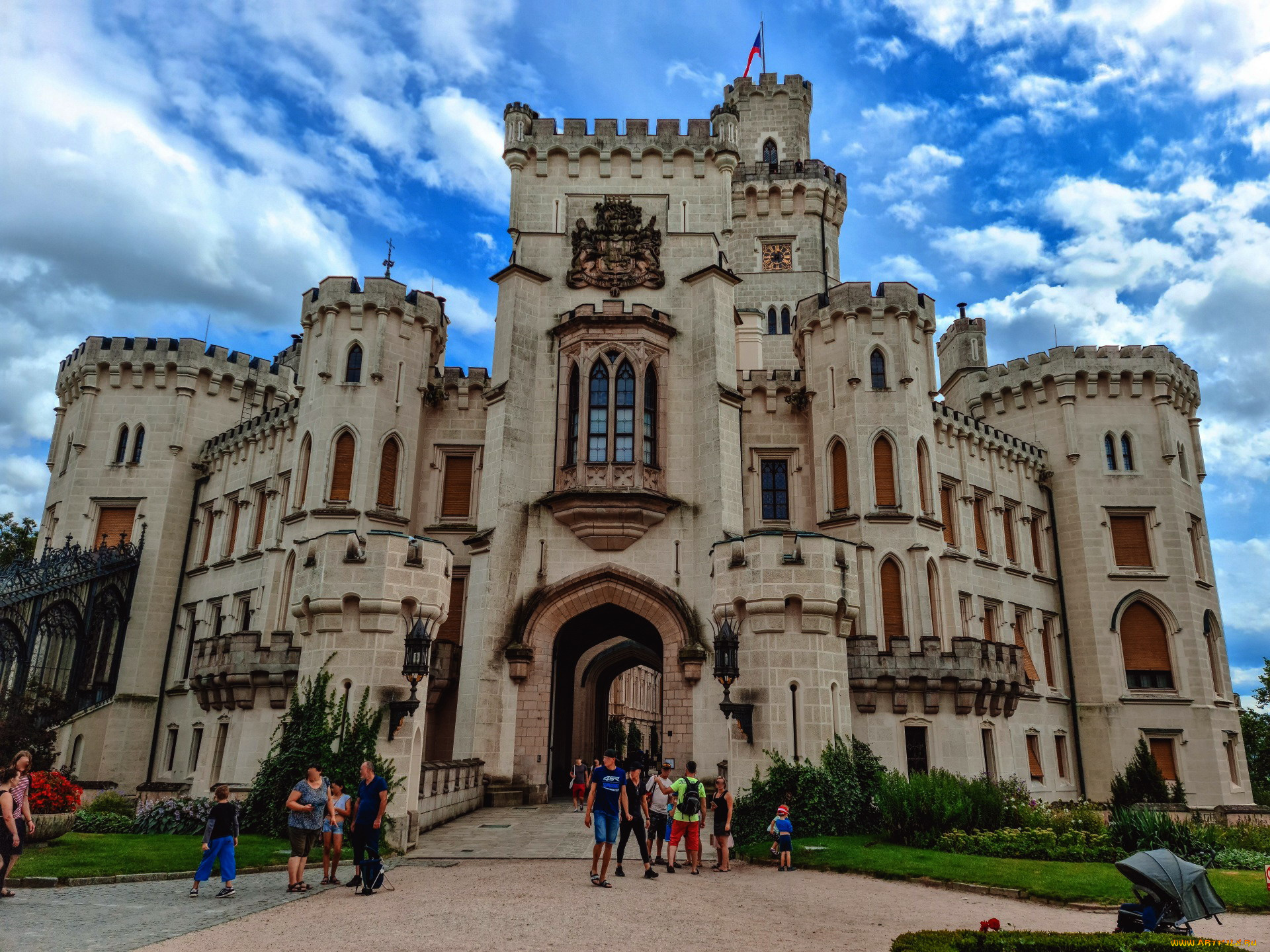 castle, hlubokа, nad, vltavou, города, замки, чехии, castle, hlubokа, nad, vltavou