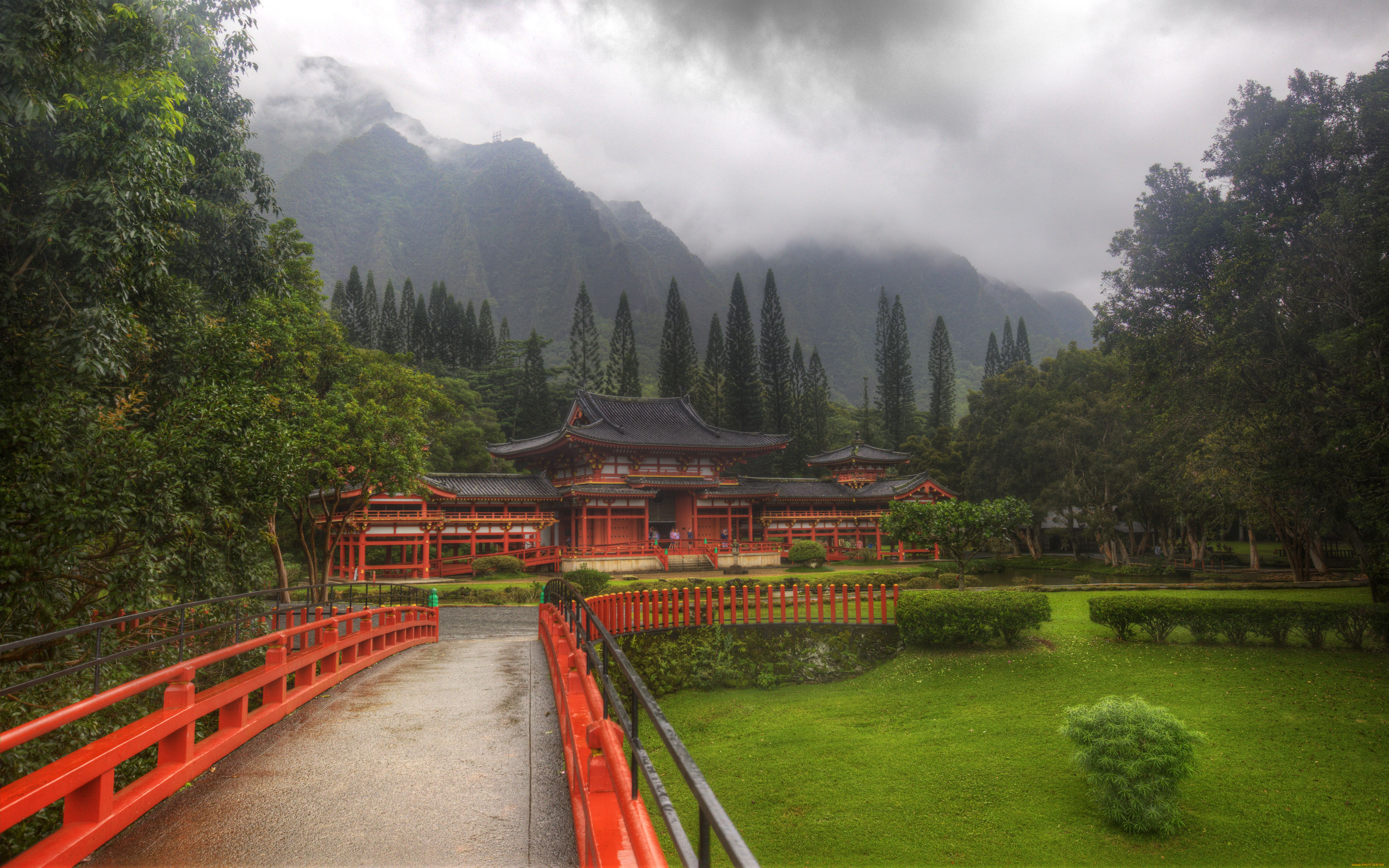 byodo, in, buddhist, temple, hawaii, города, буддистские, другие, храмы