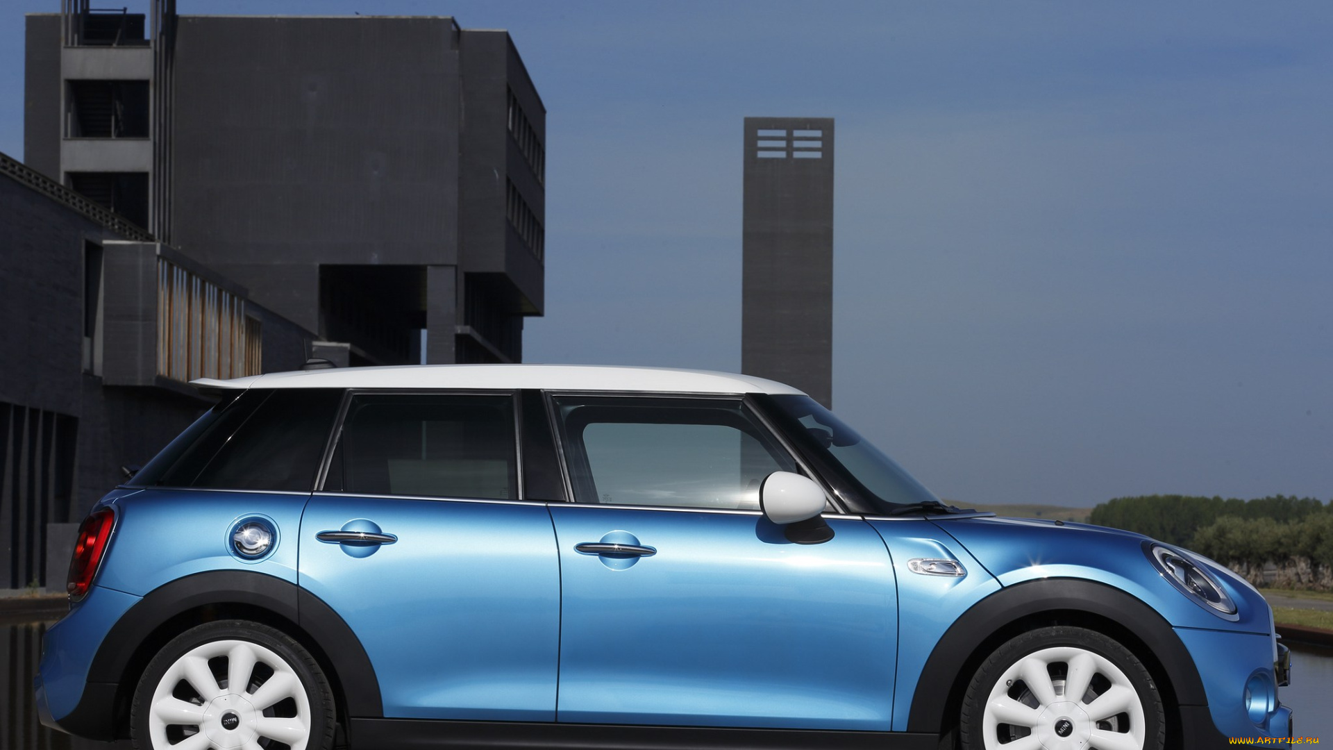 автомобили, mini, голубой, 2014, 5-door, cooper, s