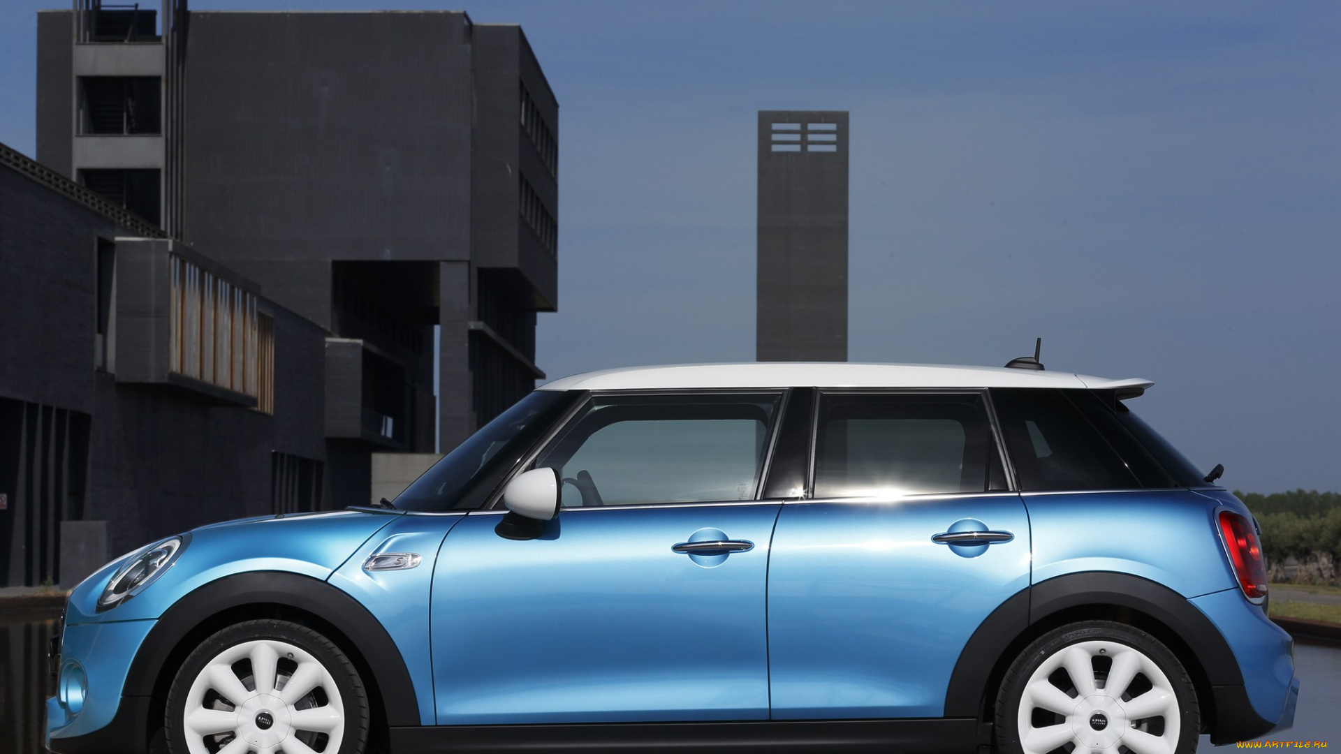 автомобили, mini, голубой, 2014, 5-door, cooper, s