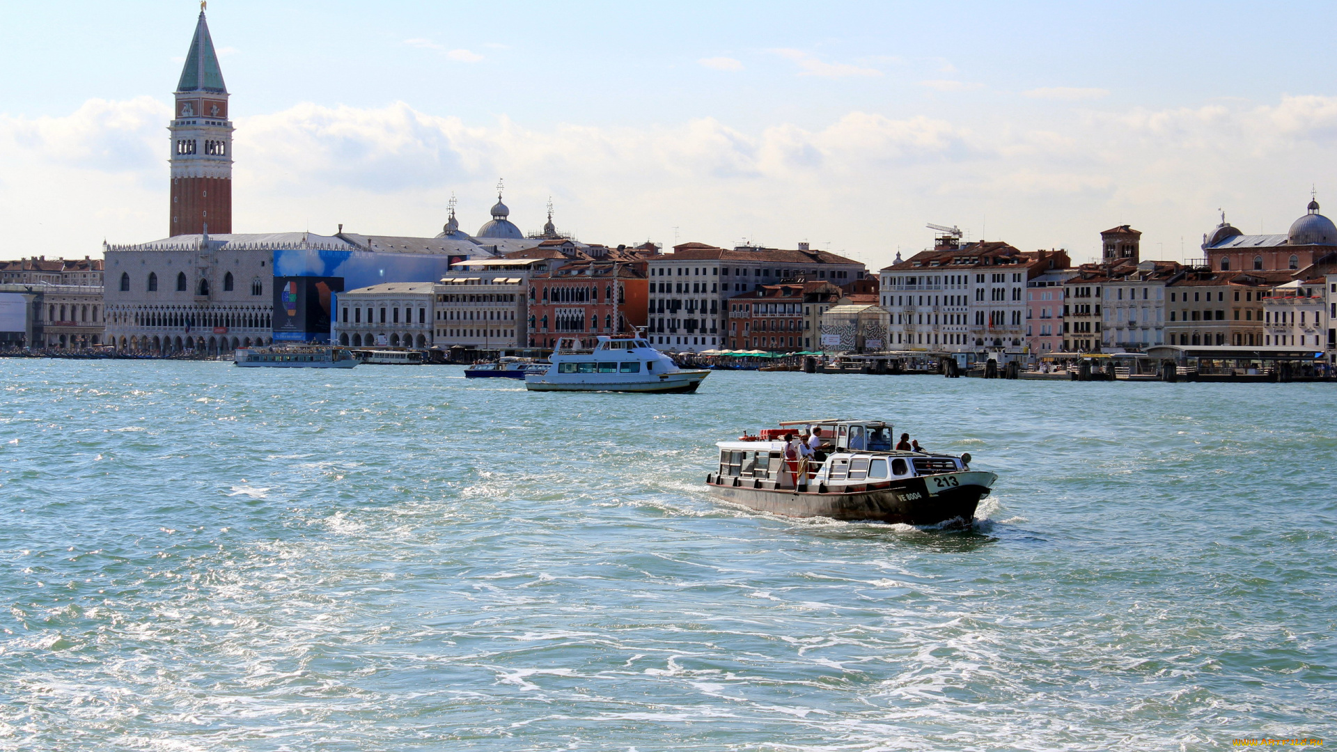 города, венеция, , италия, яхта, катера, лодки, вода, здания