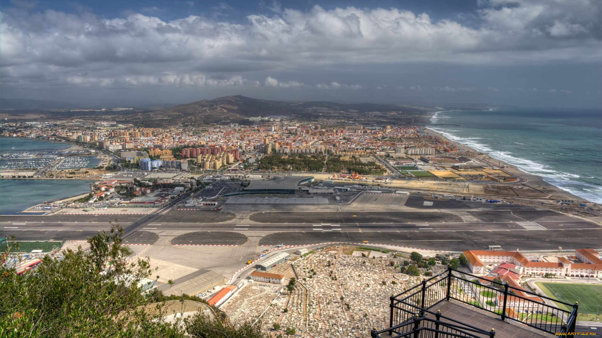 gibraltar, города, -, панорамы, побережье