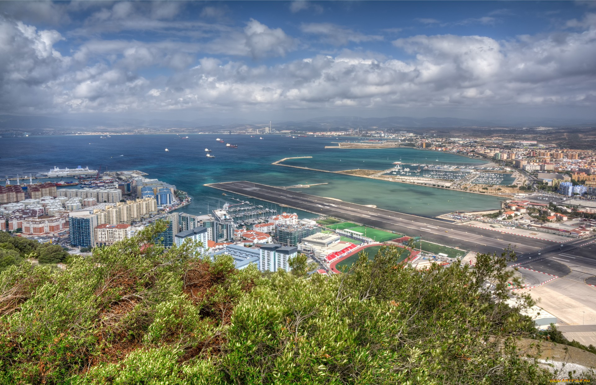 gibraltar, города, -, панорамы, побережье
