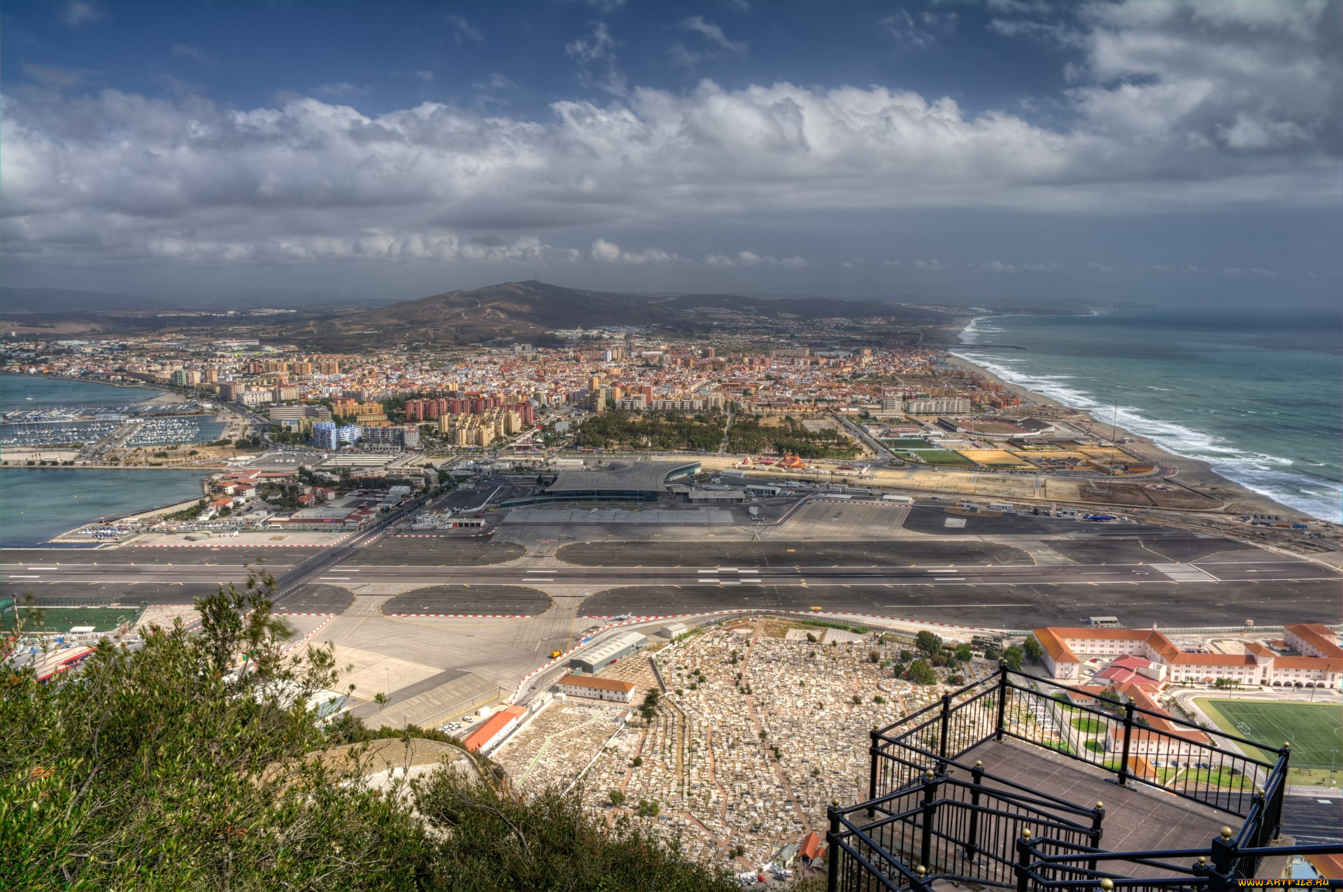 gibraltar, города, -, панорамы, побережье