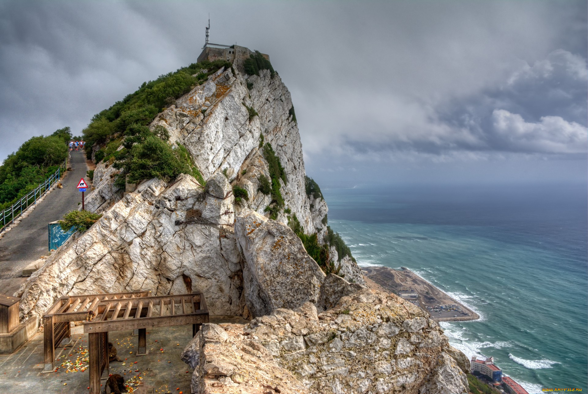 gibraltar, города, -, панорамы, побережье