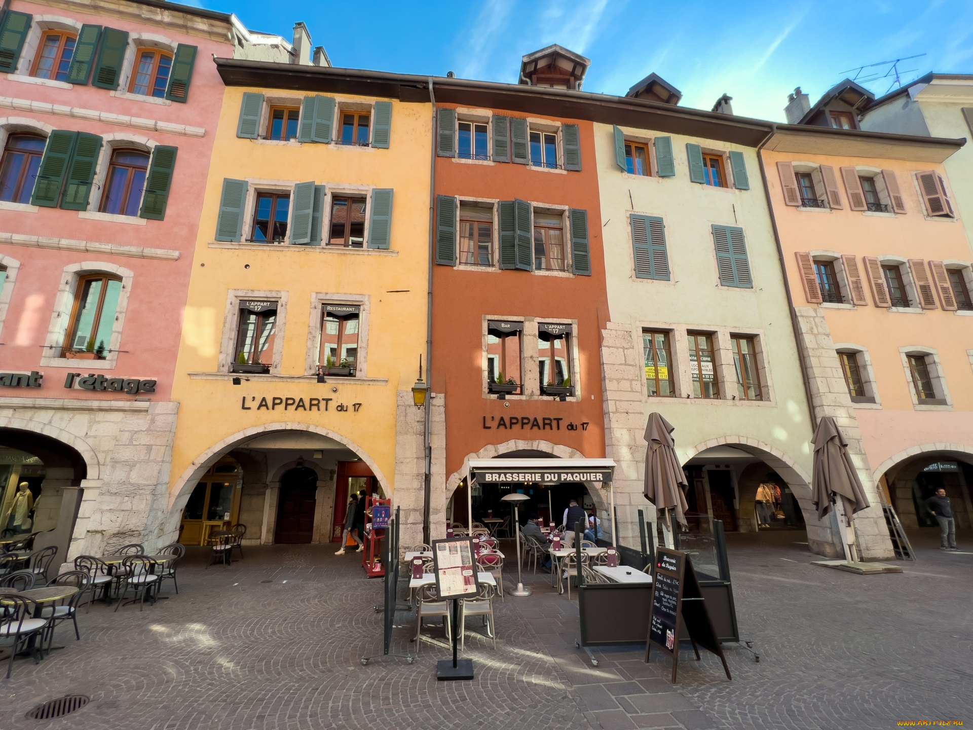 annecy, france, города, -, улицы, , площади, , набережные