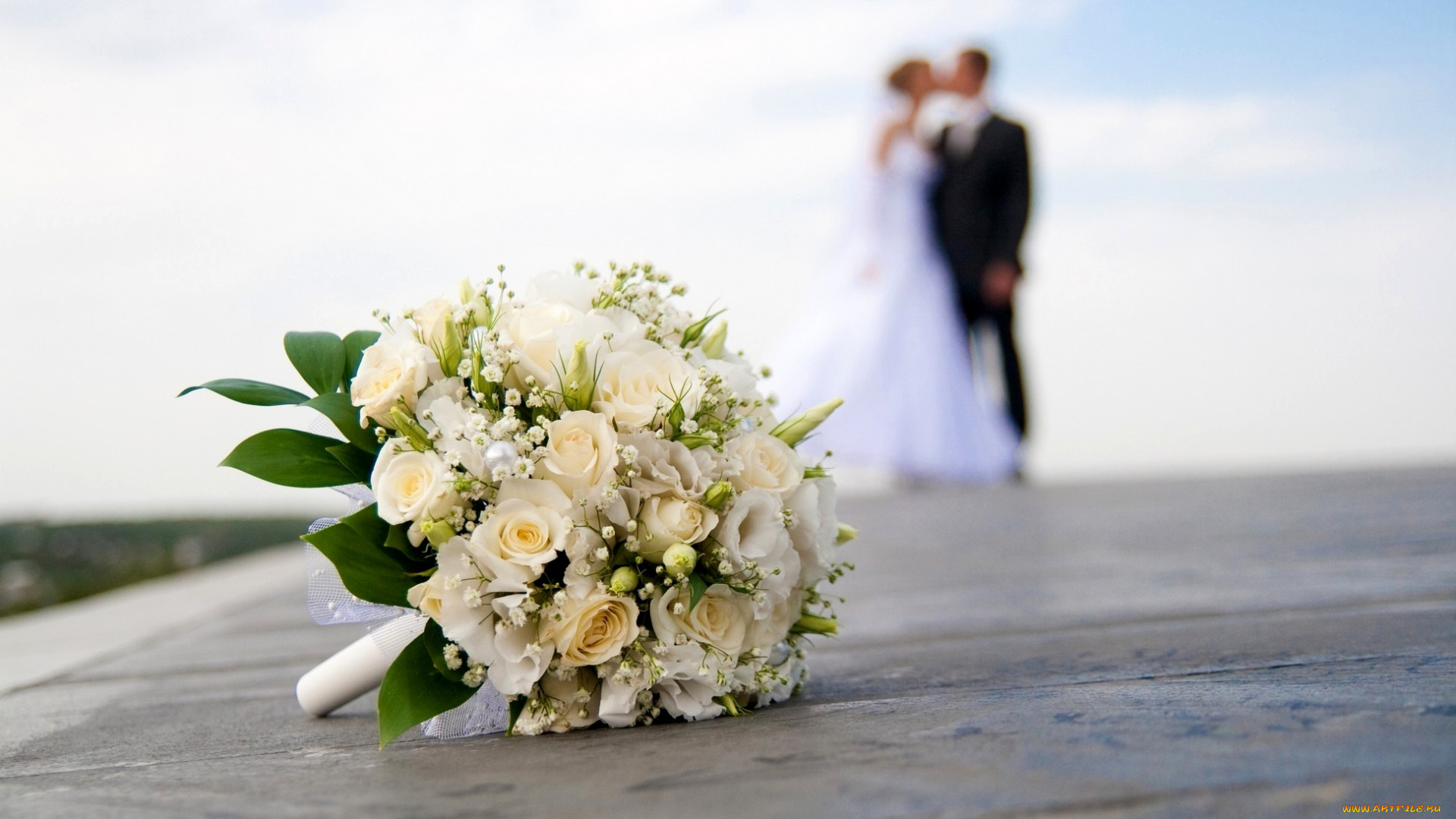 цветы, букеты, композиции, жених, свадьба, белый, розы, невеста