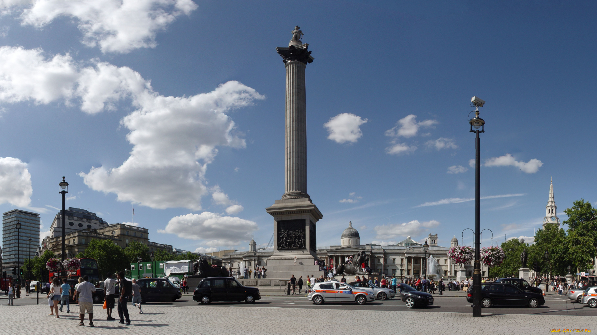 trafalgar, square, города, лондон, великобритания, англия