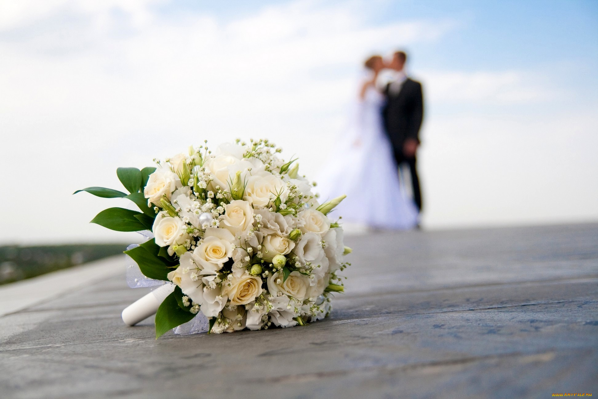 цветы, букеты, композиции, жених, свадьба, белый, розы, невеста