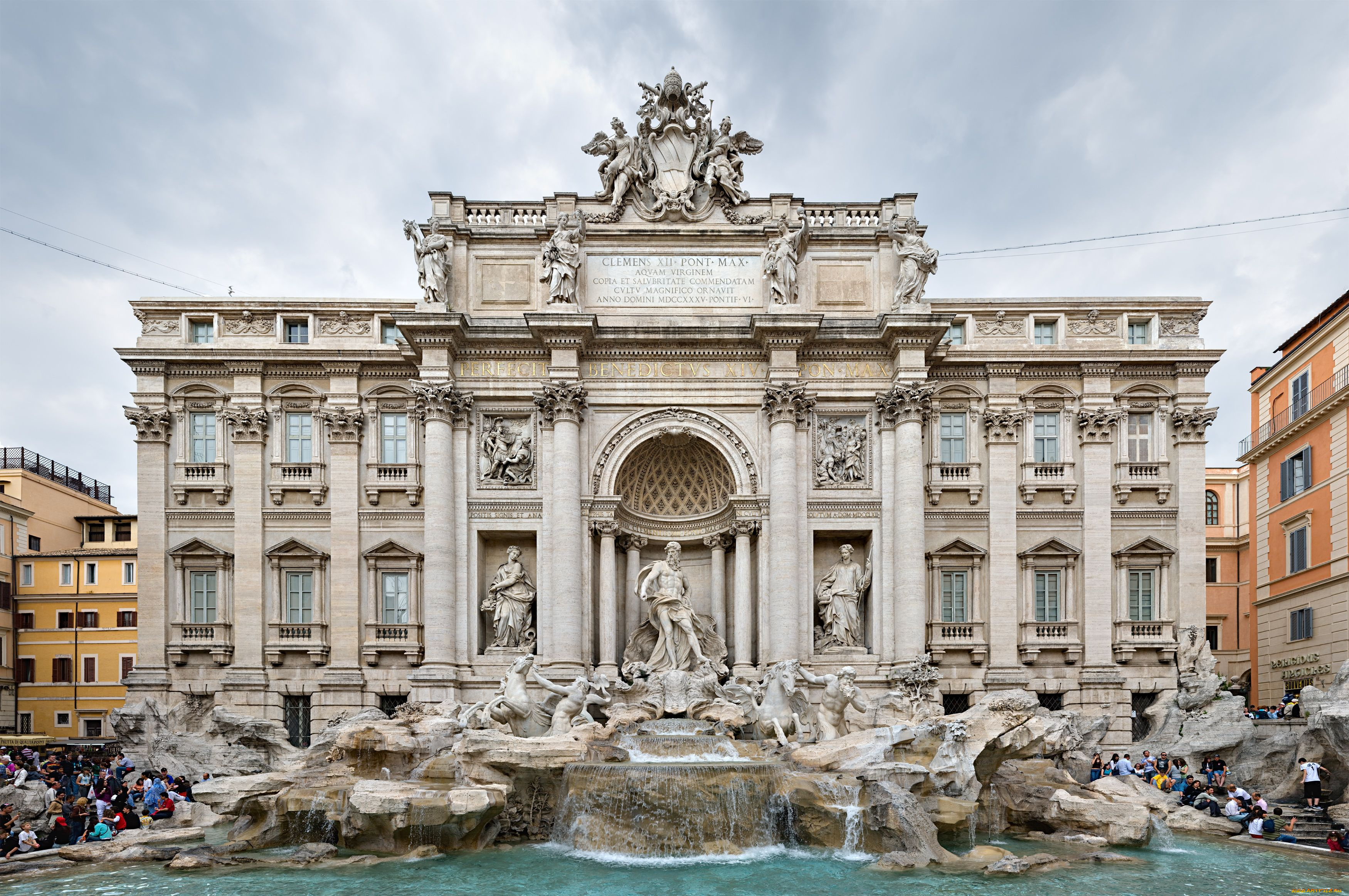 рим, города, ватикан, италия, скульптура, фонтан
