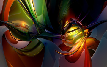 Картинка strands 3д графика fractal фракталы краски узор