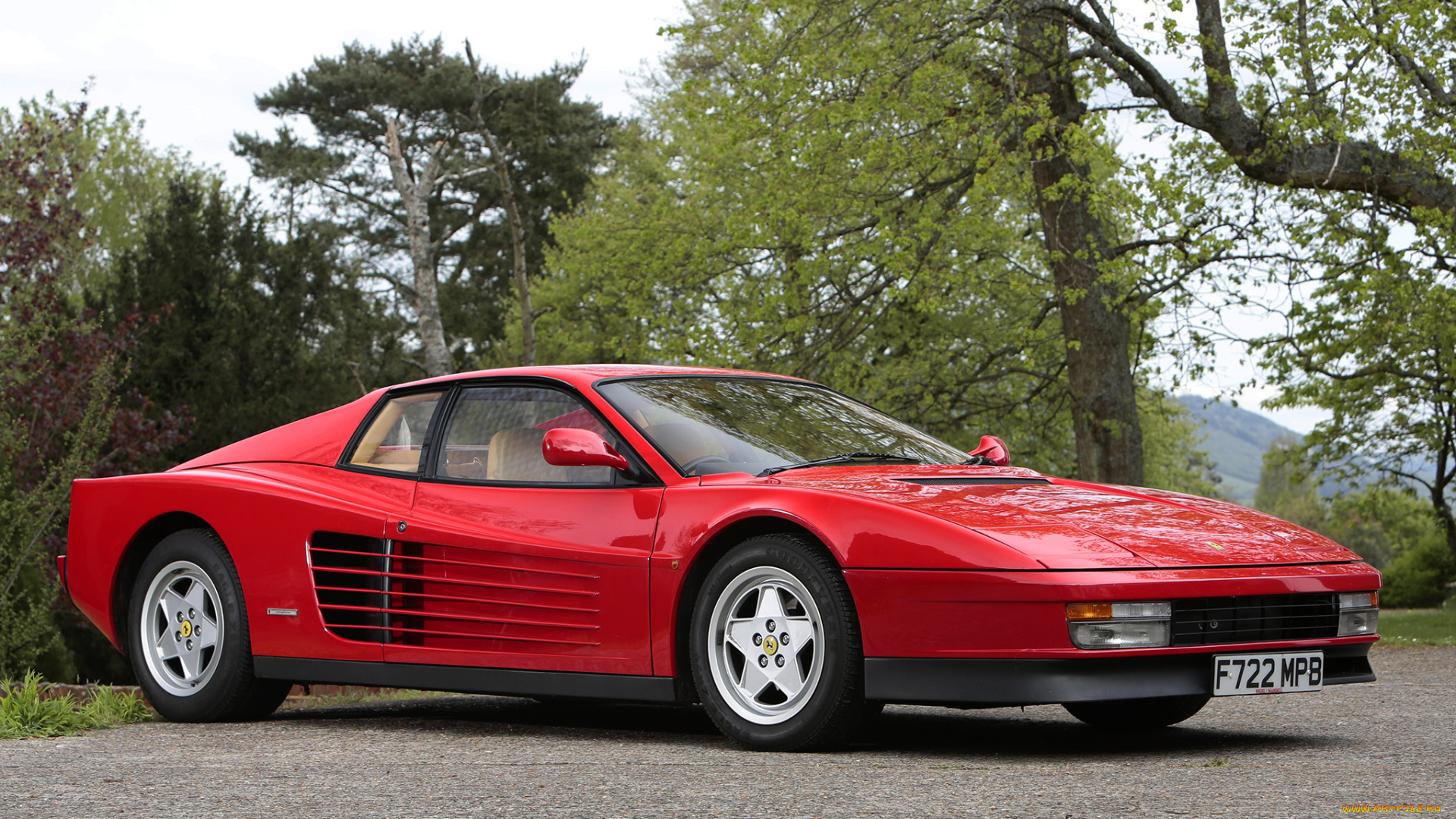 автомобили, ferrari, красный, uk-spec, testarossa