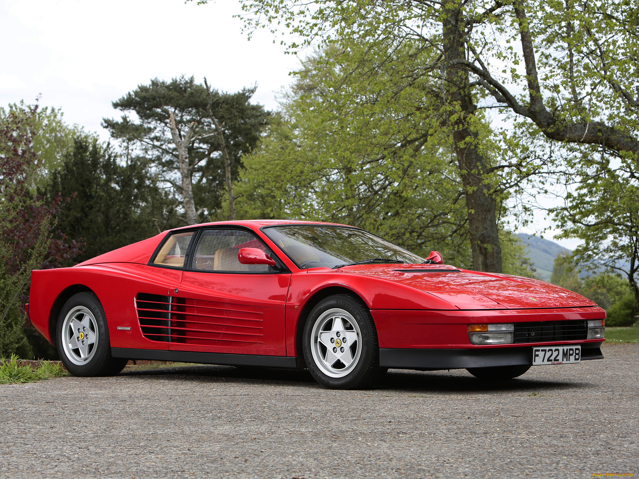 автомобили, ferrari, красный, uk-spec, testarossa