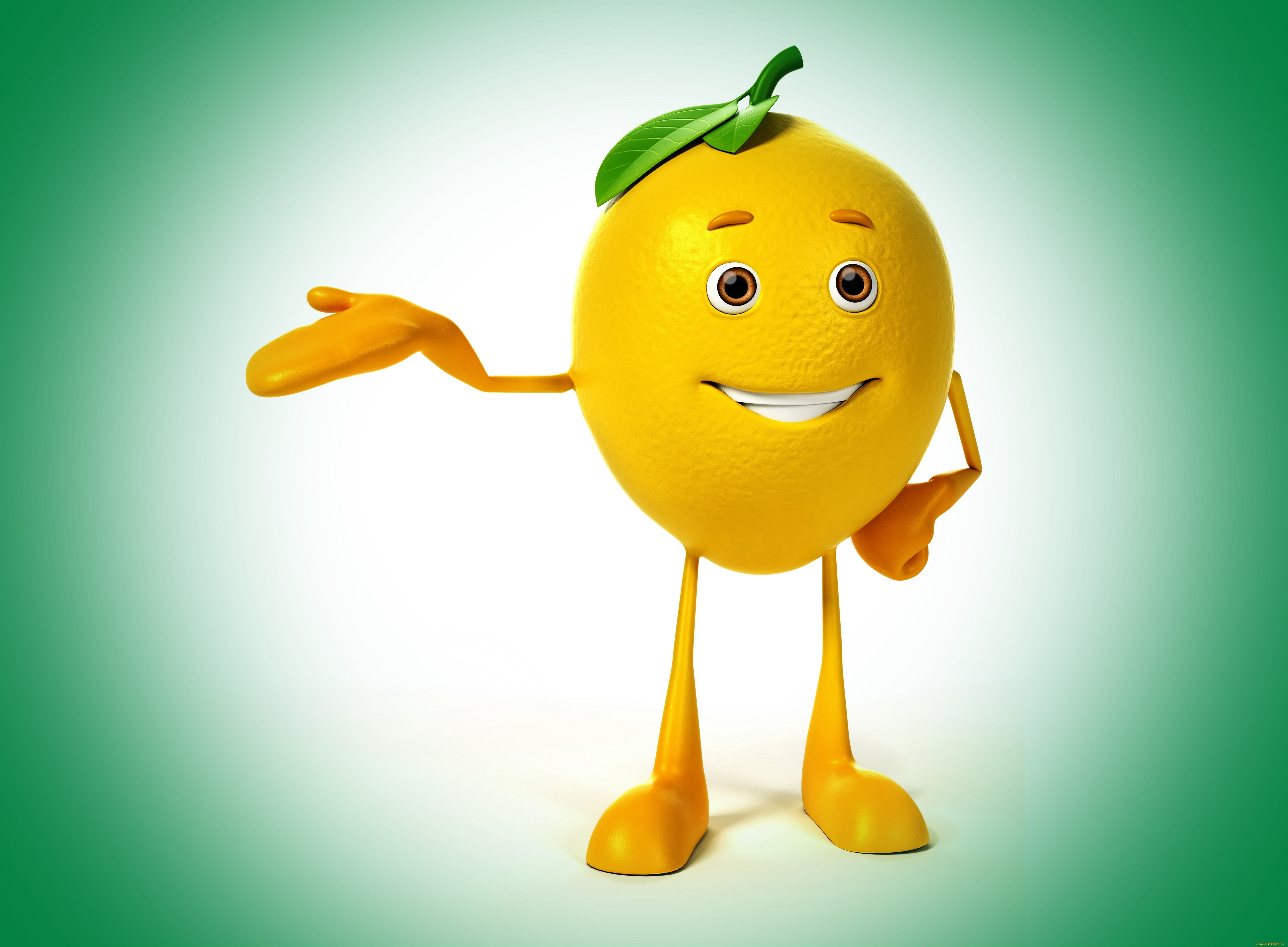 3д, графика, юмор, , humor, class, eyes, smile, lemon, green, background, класс, взгляд, улыбка, лимон, зеленый, фон