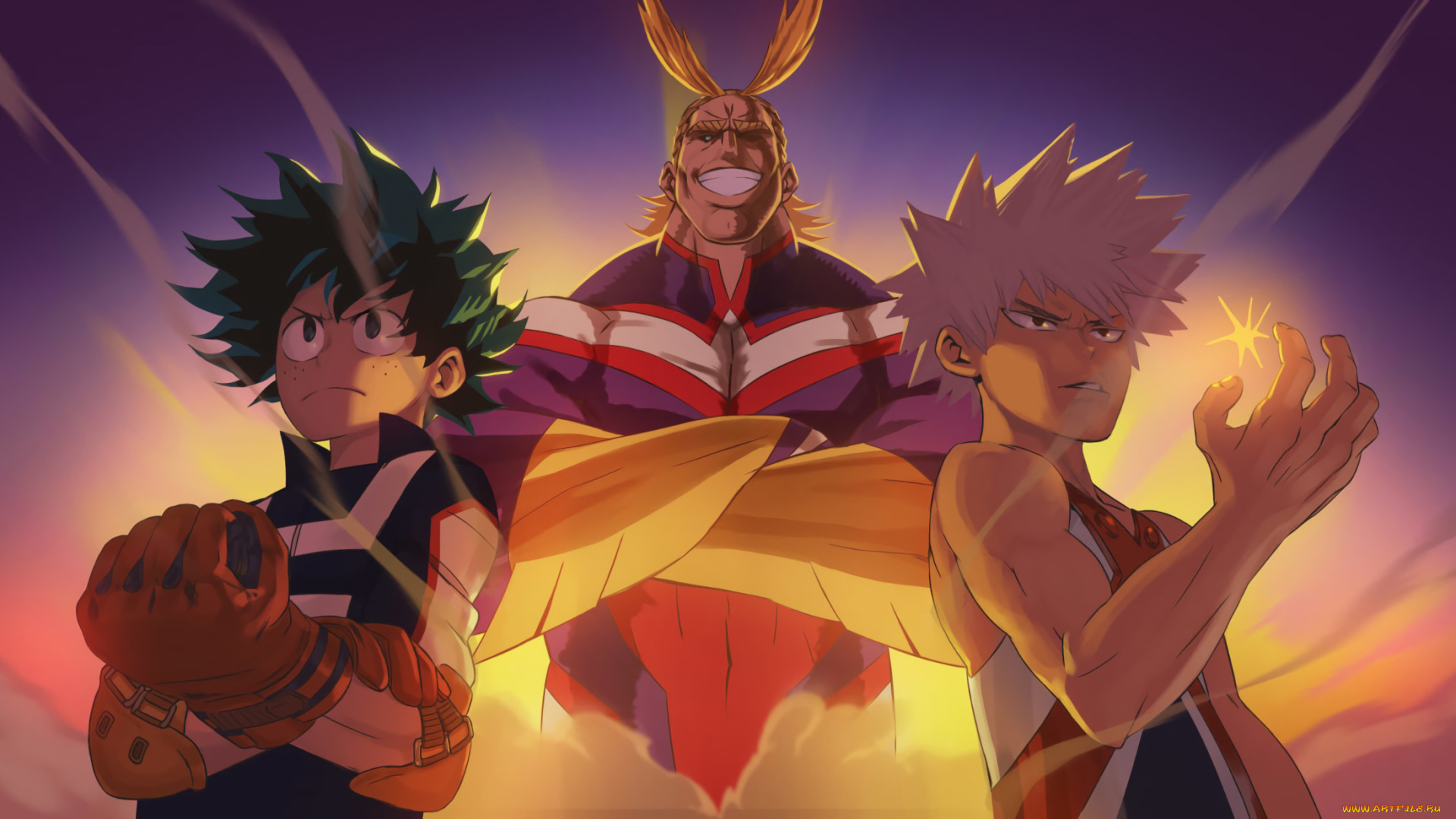 аниме, boku, no, hero, academia, герои