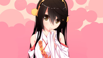 Картинка аниме kantai+collection фон взгляд девушка