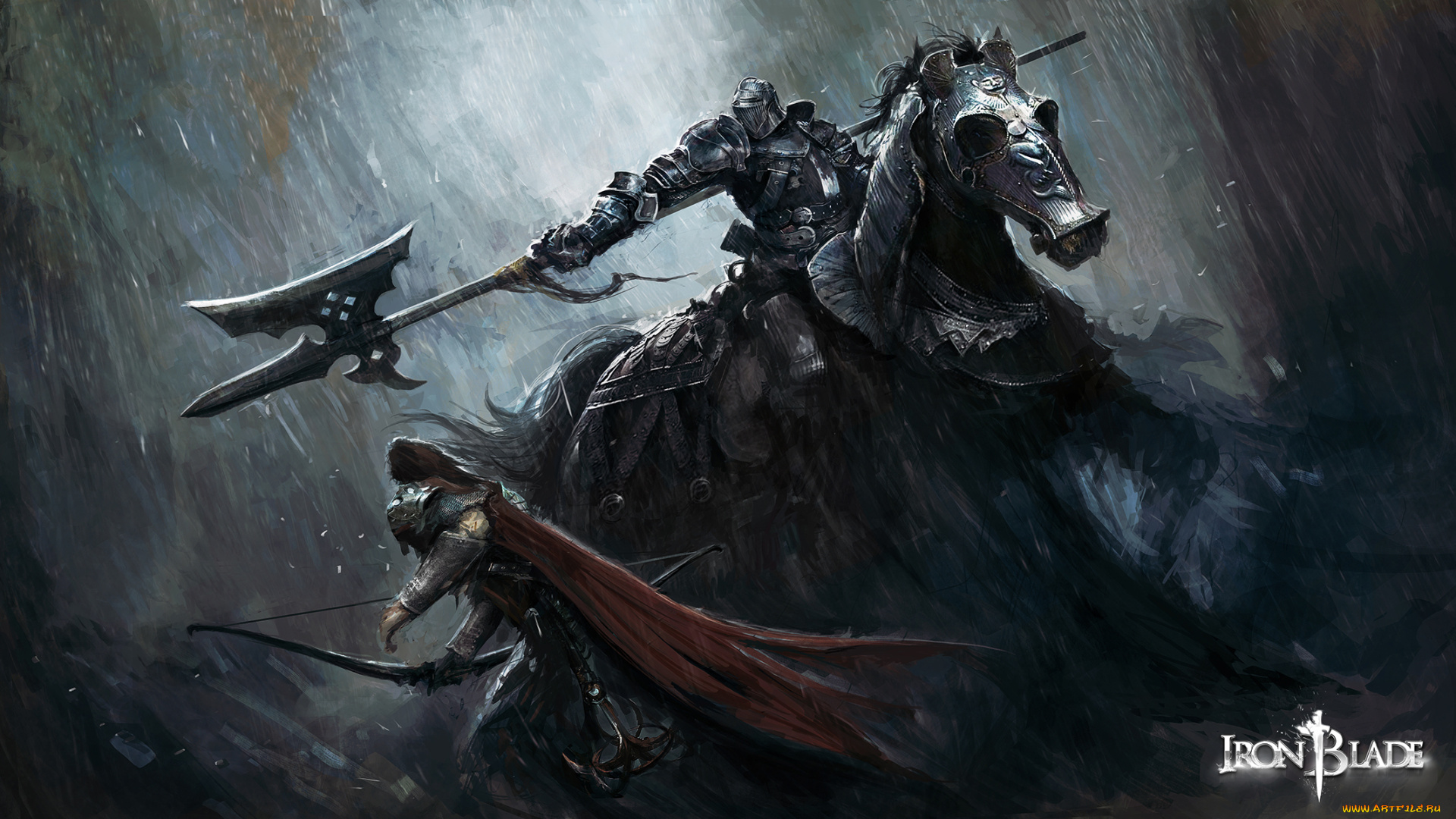 iron, blade, видео, игры, ---другое, конь, мужчины, латы, оружие, рыцарь