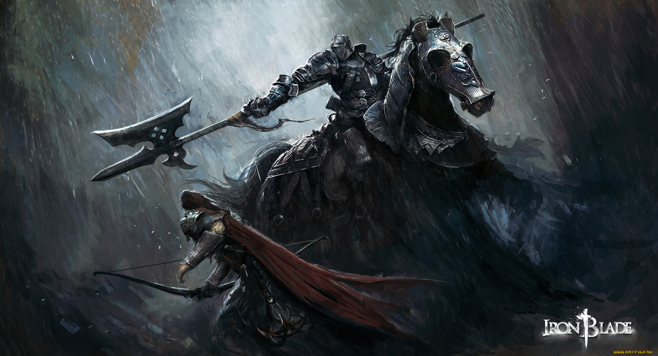 iron, blade, видео, игры, ---другое, конь, мужчины, латы, оружие, рыцарь