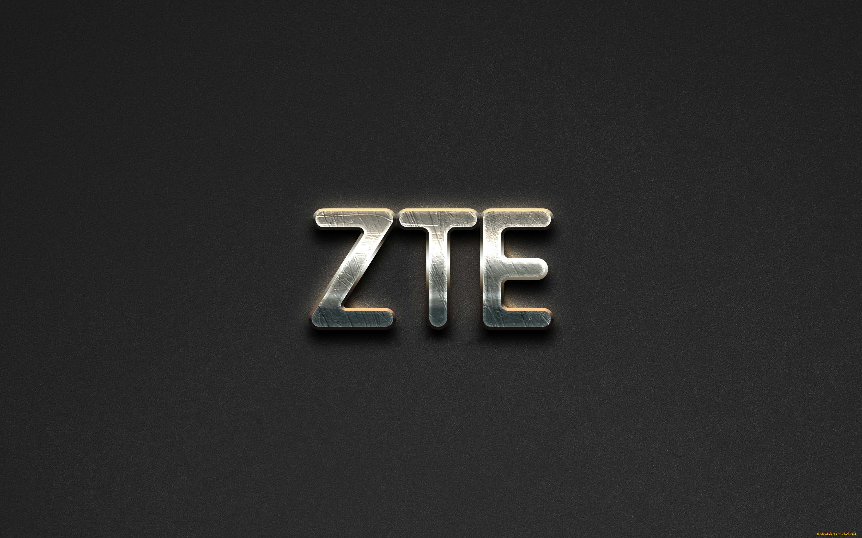 zte, бренды, -, другое, серый, стальное, искусство, смартфоны, логотип, креативное, каменный, фон, стальной, эмблемы