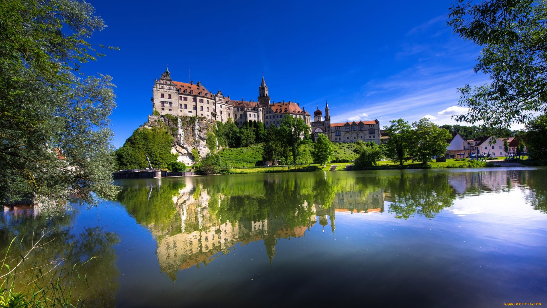 sigmaringen, castle, germany, города, замки, германии, sigmaringen, castle