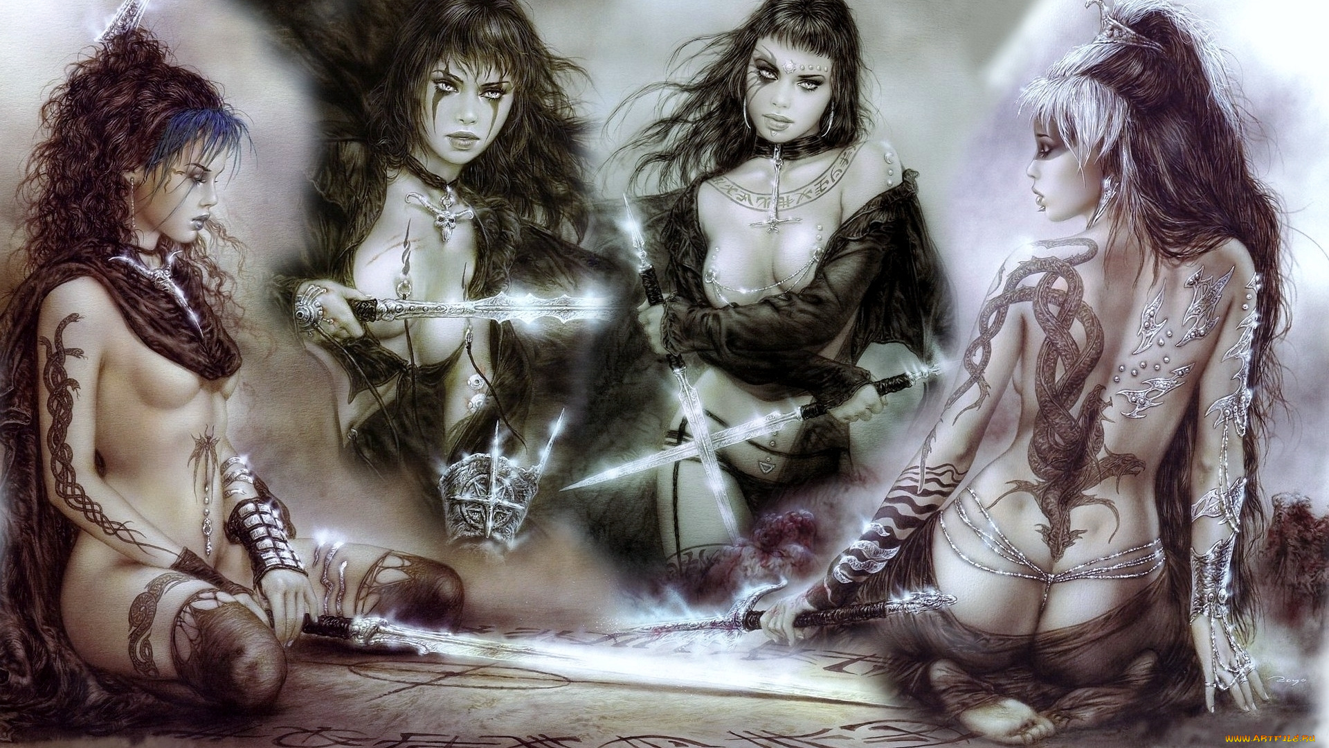 фэнтези, luis, royo, мечи, девушки, арт