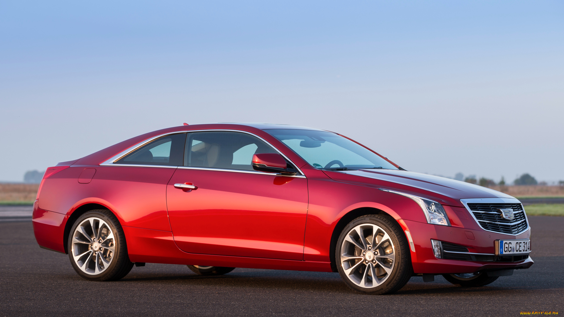 автомобили, cadillac, ats, красный, 2014г, coupe, eu-spec