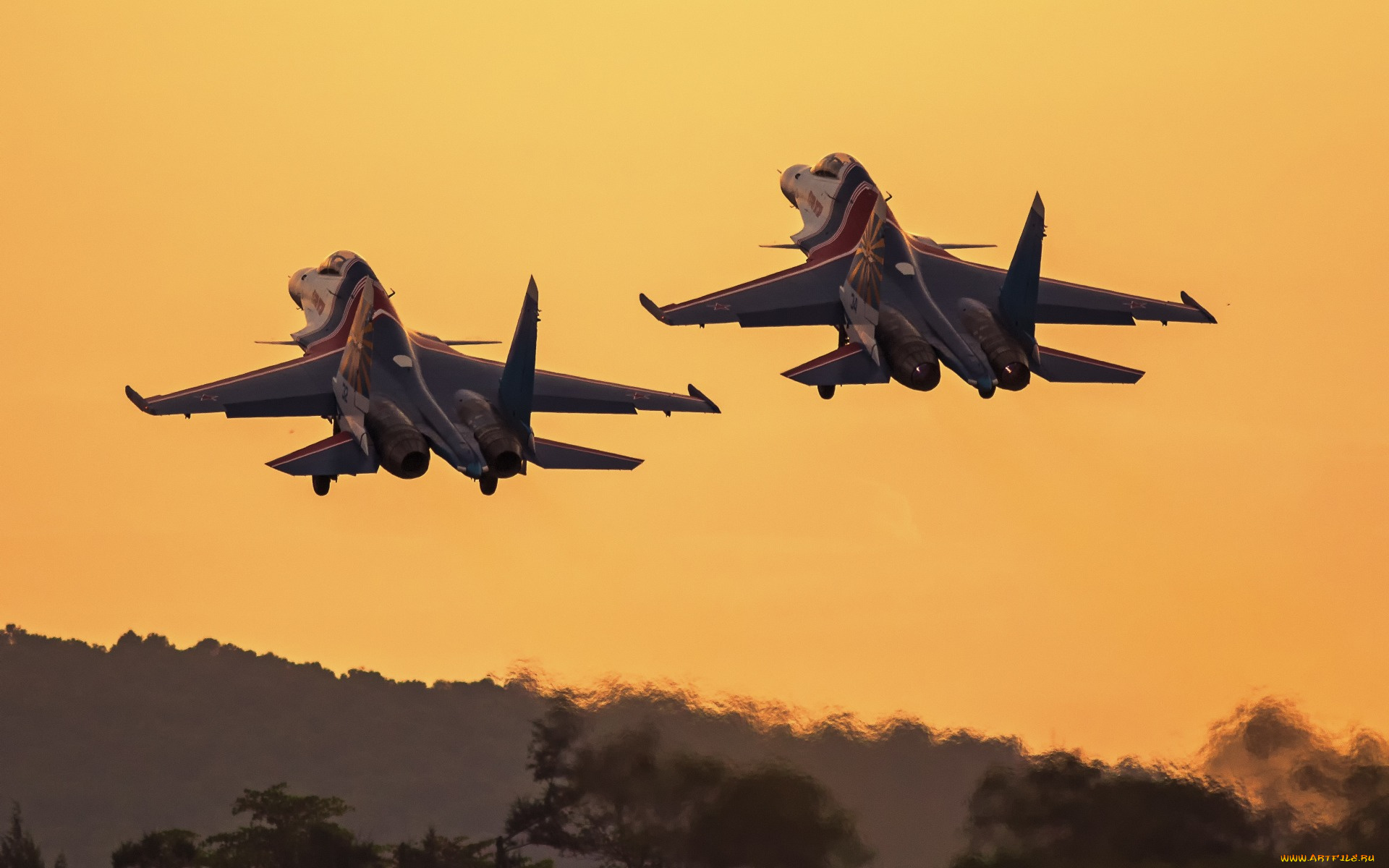 авиация, боевые, самолёты, взлет, sukhoi, su-30sm, flanker