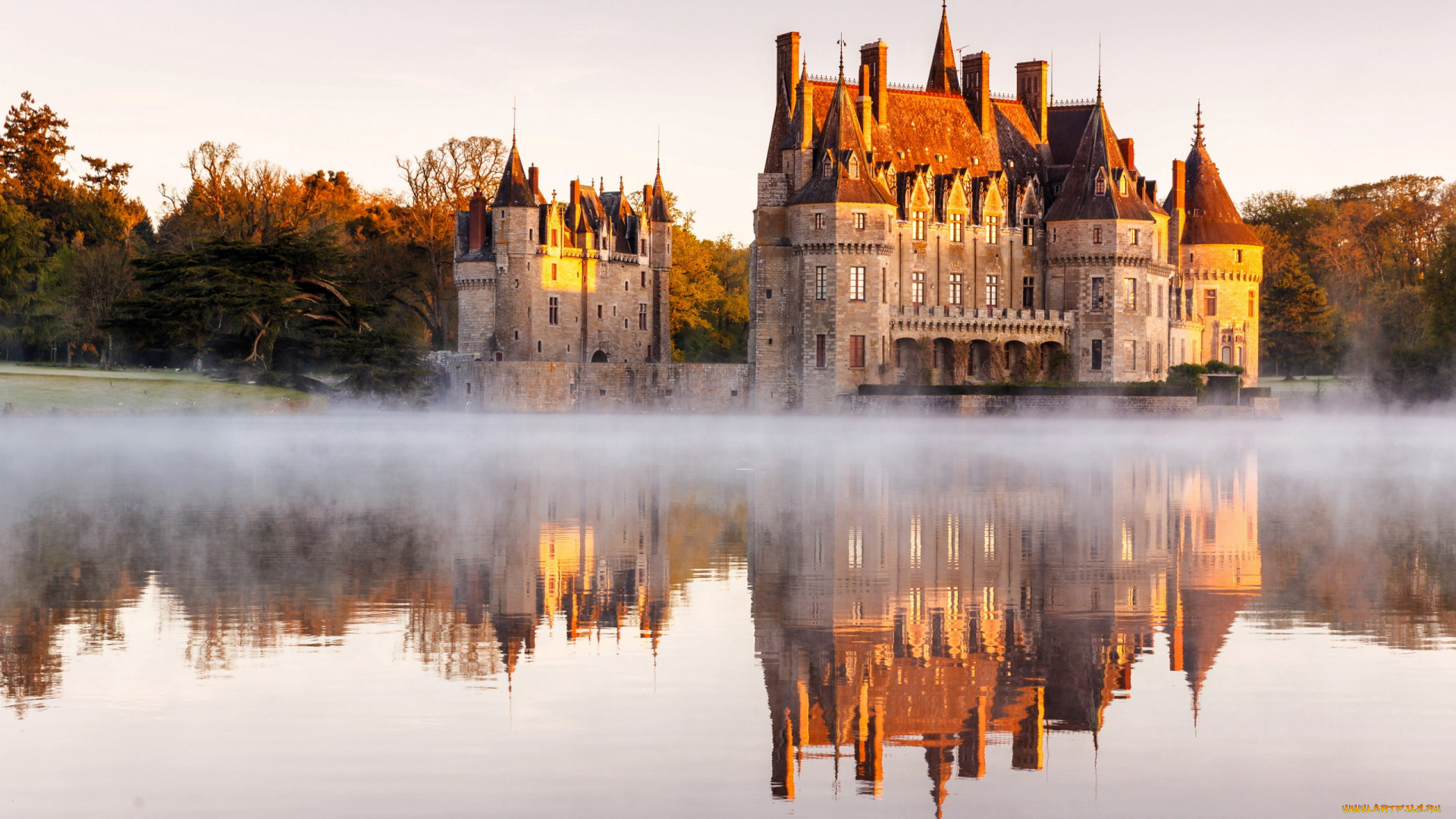 azay, le, rideau, castle, города, замки, франции, azay, le, rideau, castle