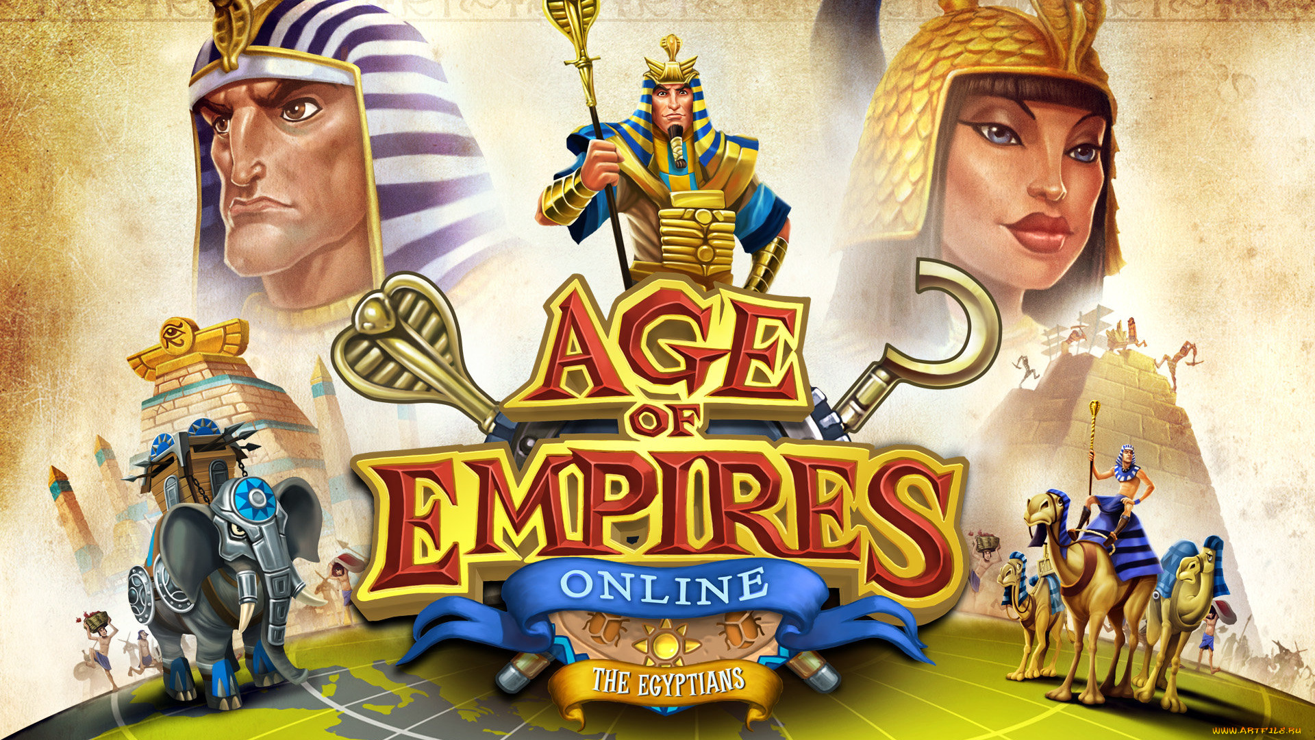 видео, игры, age, of, empires, online, египтяне, персонажи