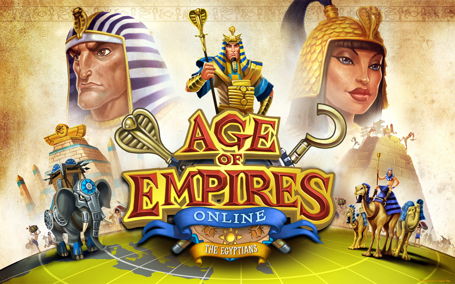 видео, игры, age, of, empires, online, египтяне, персонажи