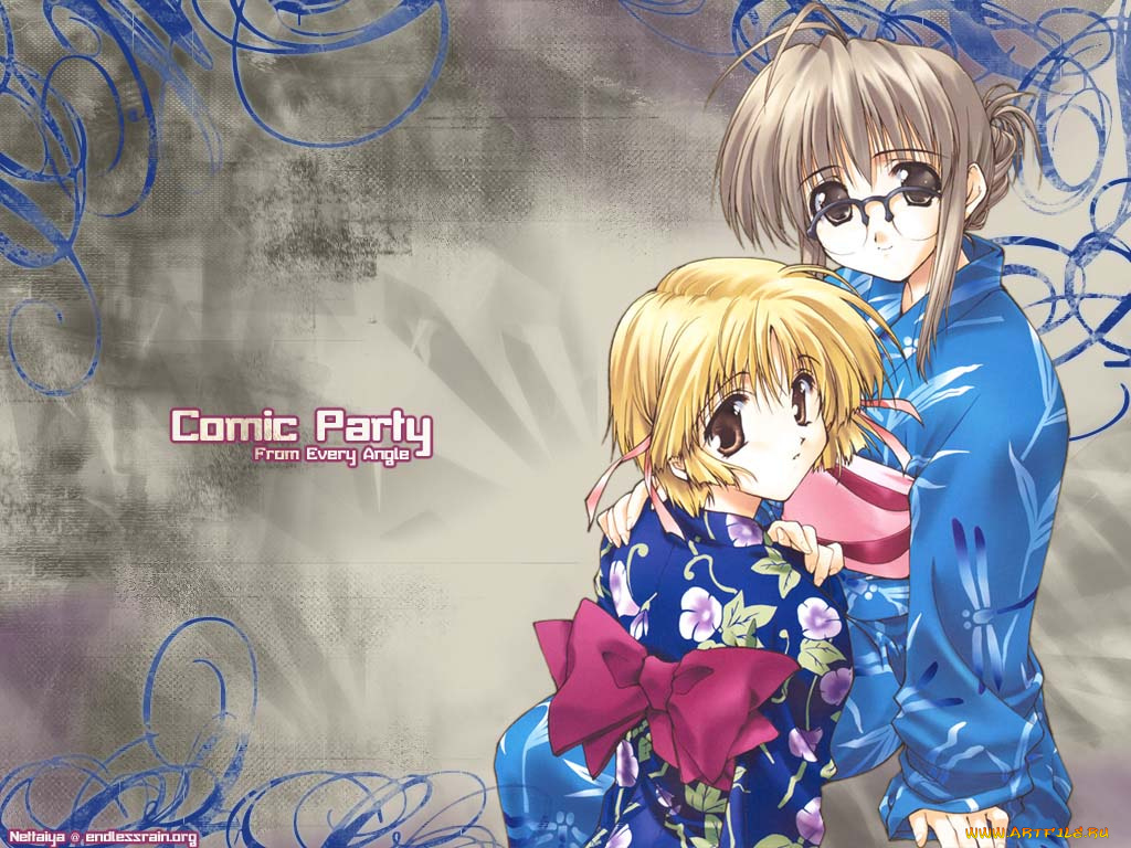 аниме, comic, party