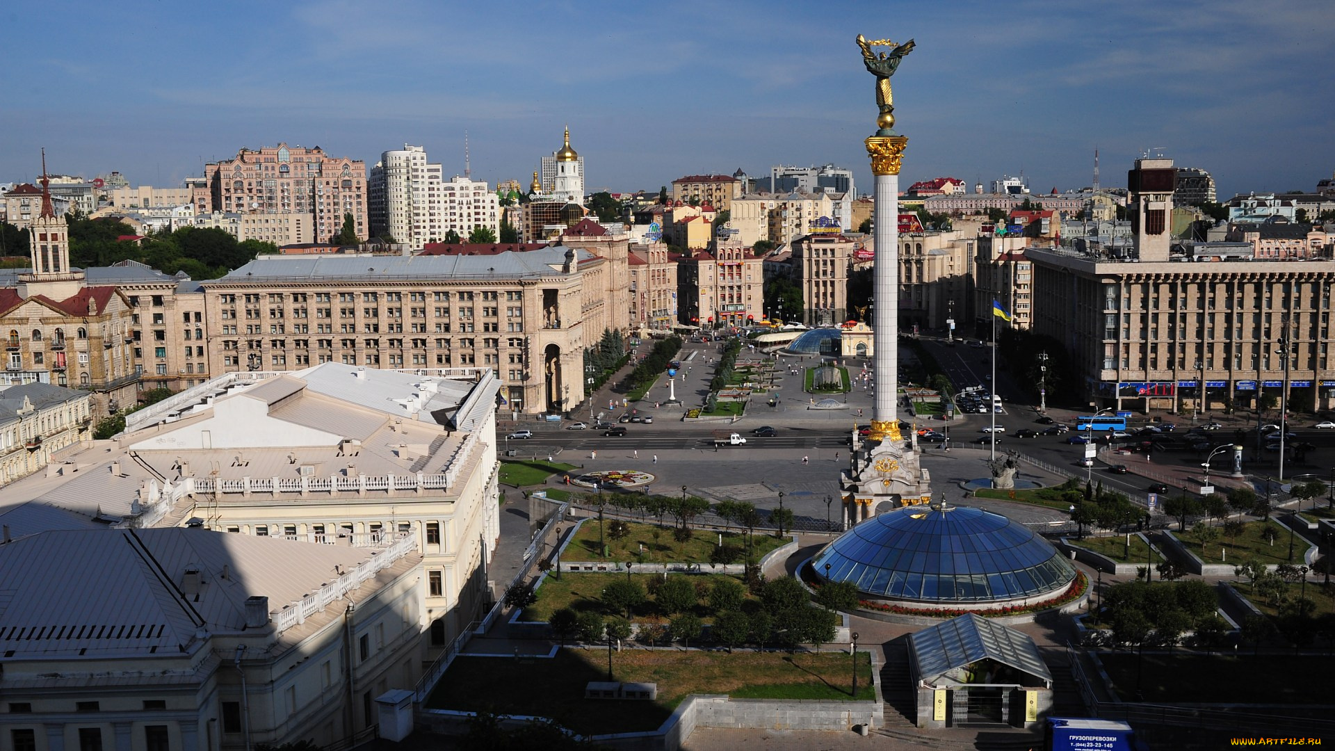 города, киев, украина, площадь, независимости
