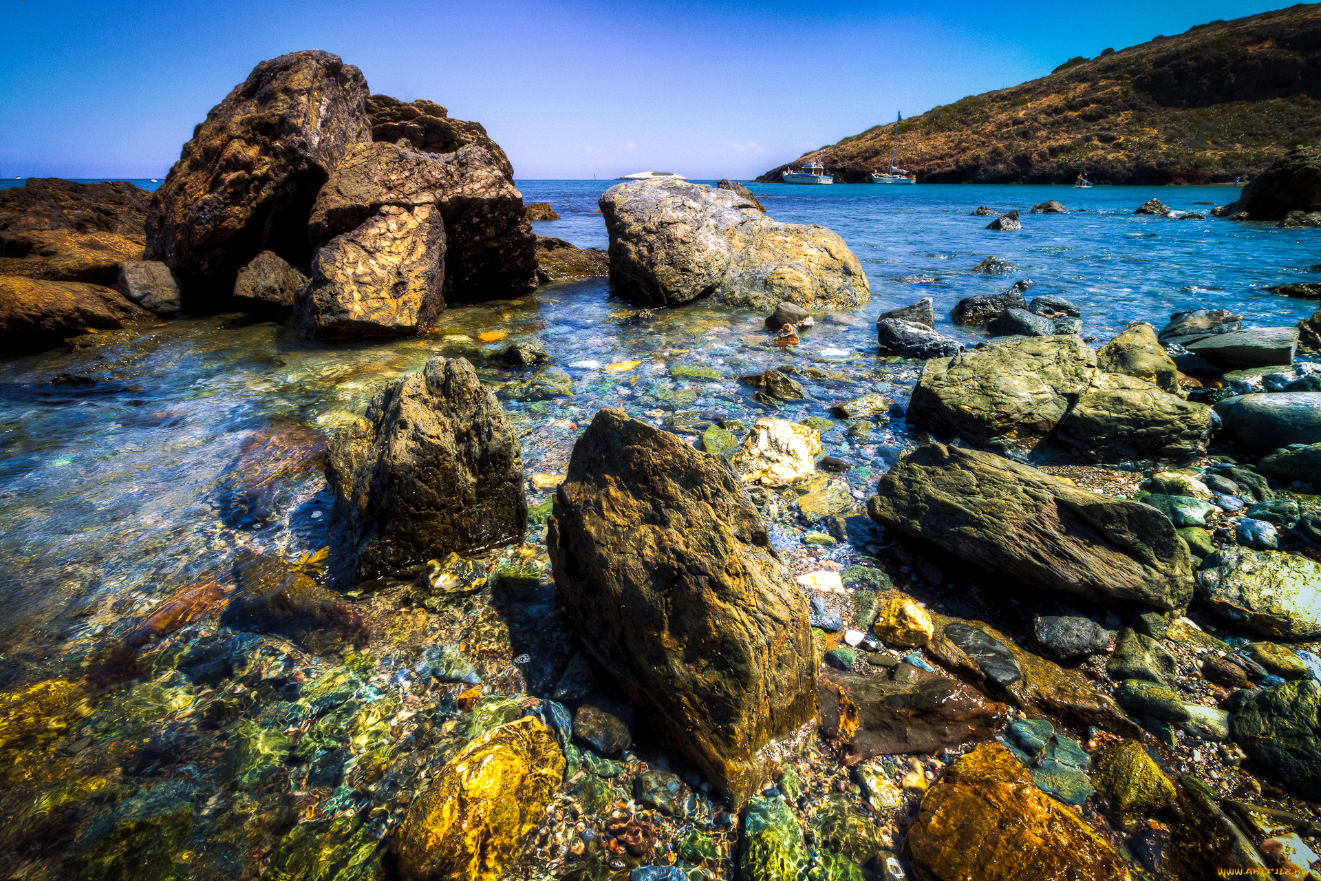 rocks, pebble, beach, catalina, two, harbors, природа, побережье