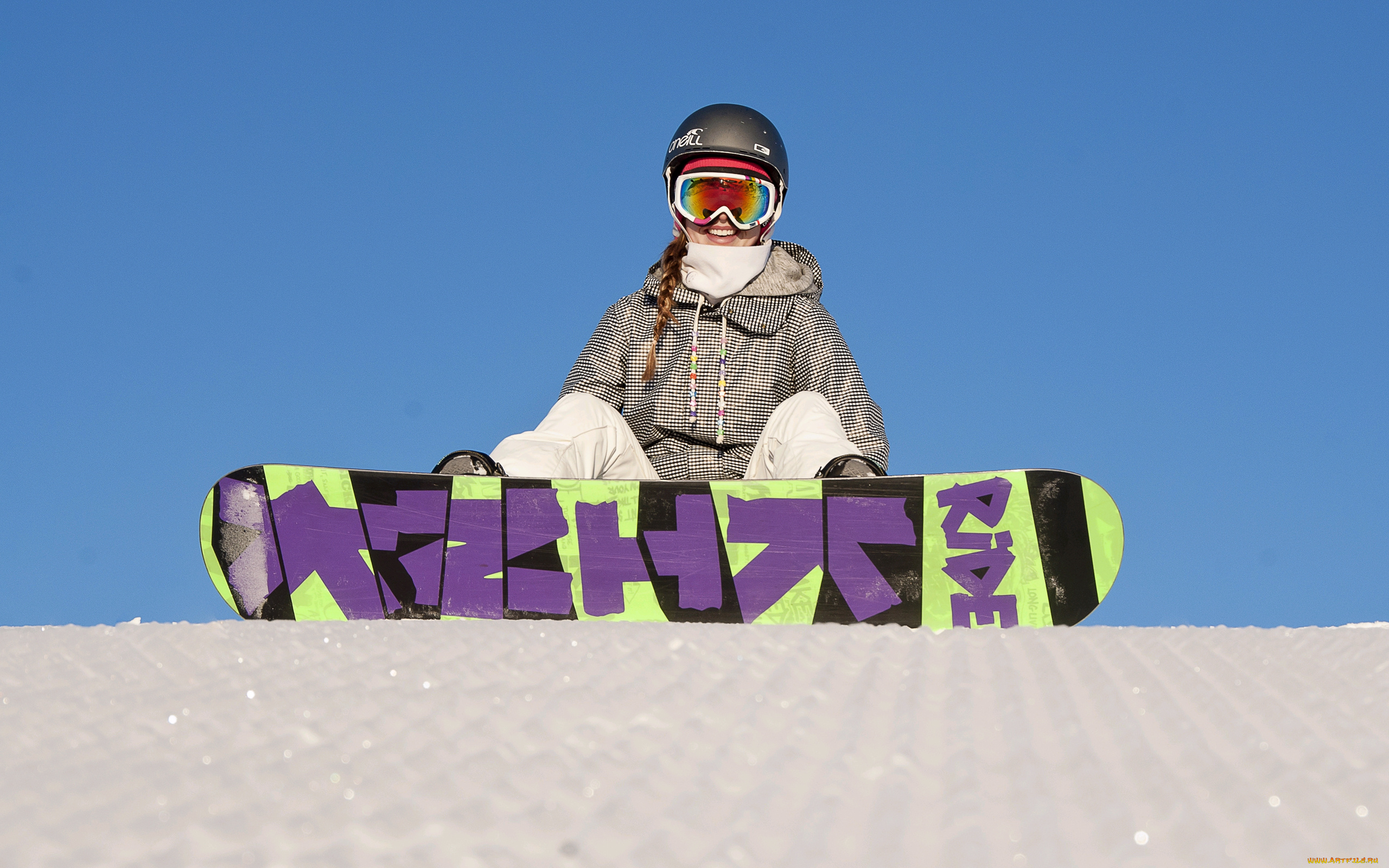 спорт, сноуборд, спуск, снег