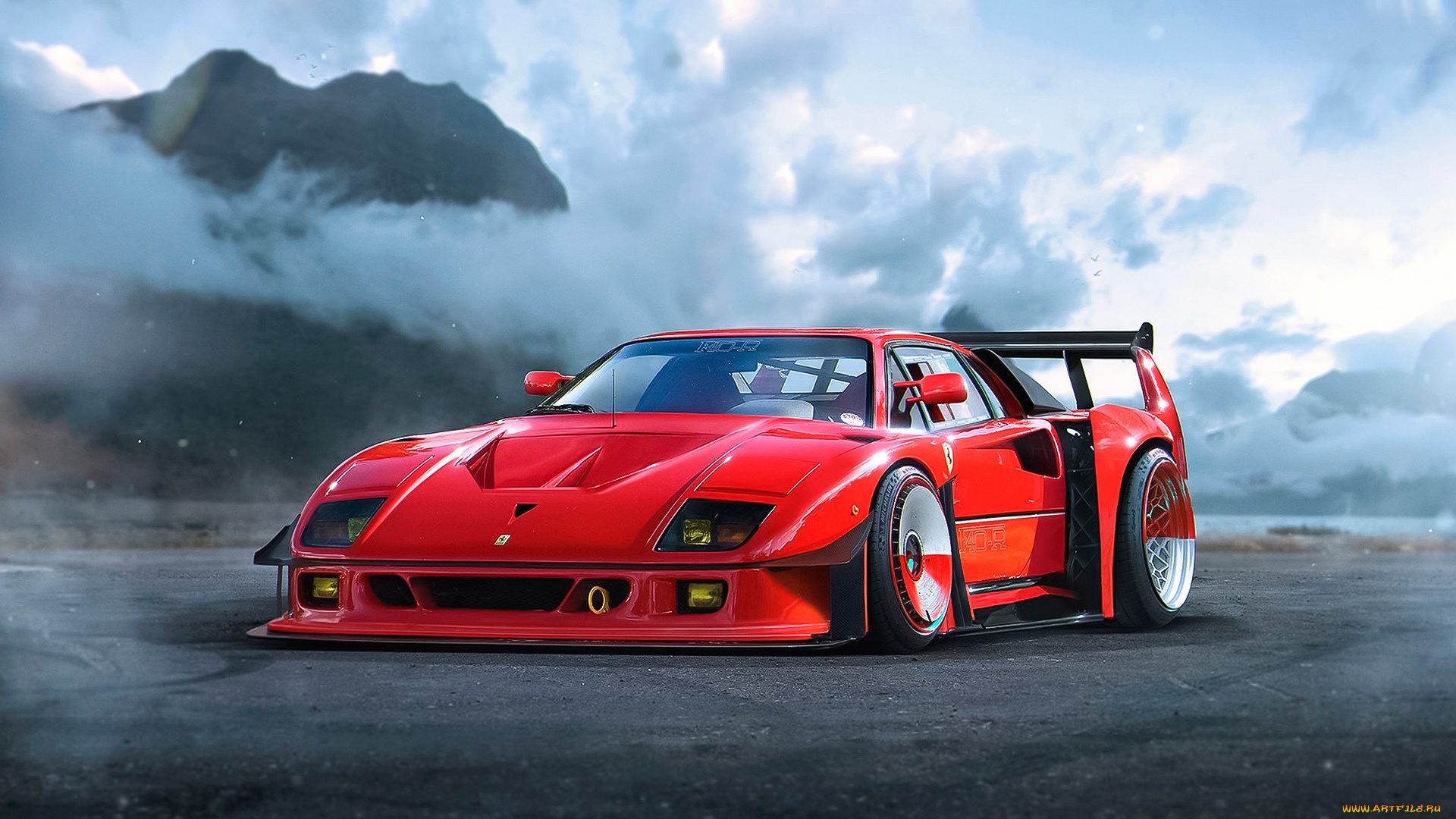 автомобили, виртуальный, тюнинг, ferrari, f40