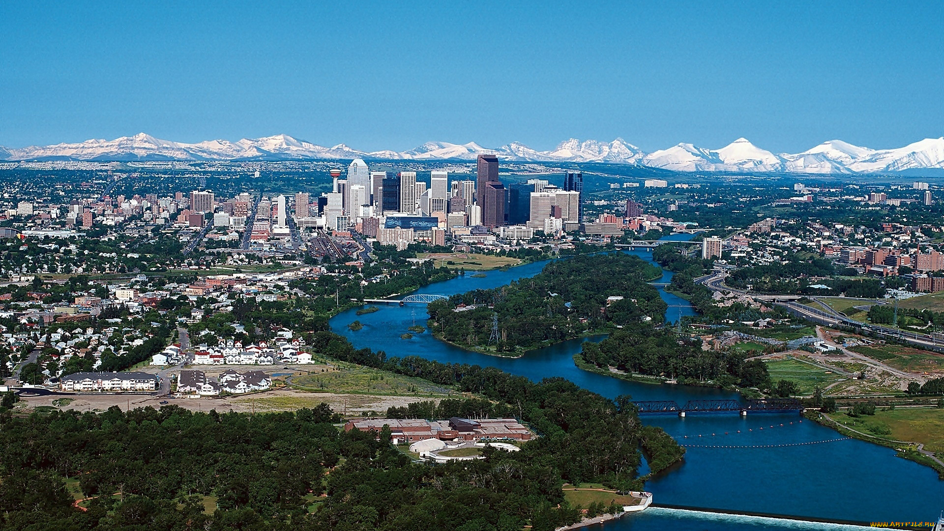 calgary, canada, города, -, панорамы