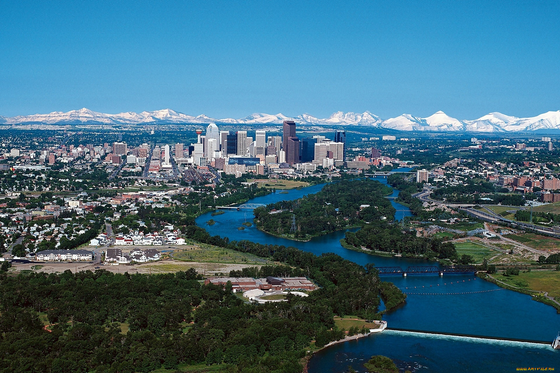 calgary, canada, города, -, панорамы