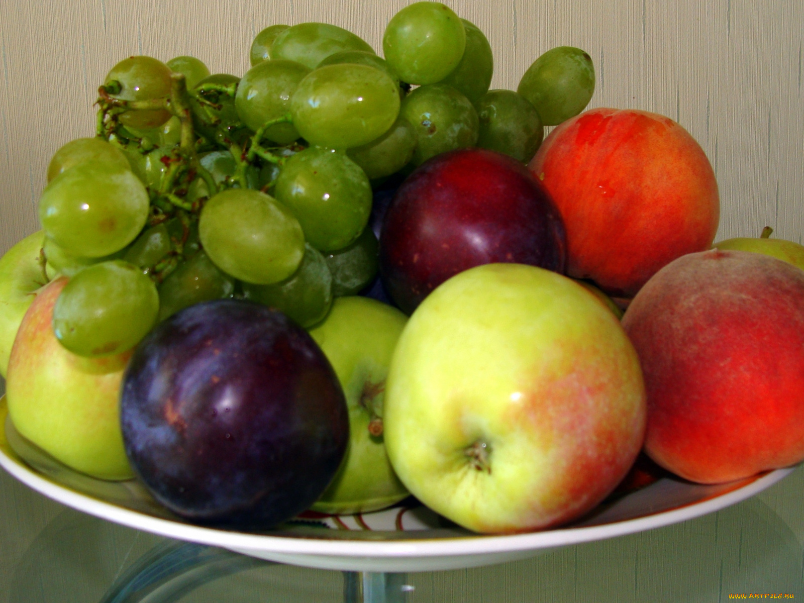 еда, фрукты, ягоды, сливы, виноград, яблоки
