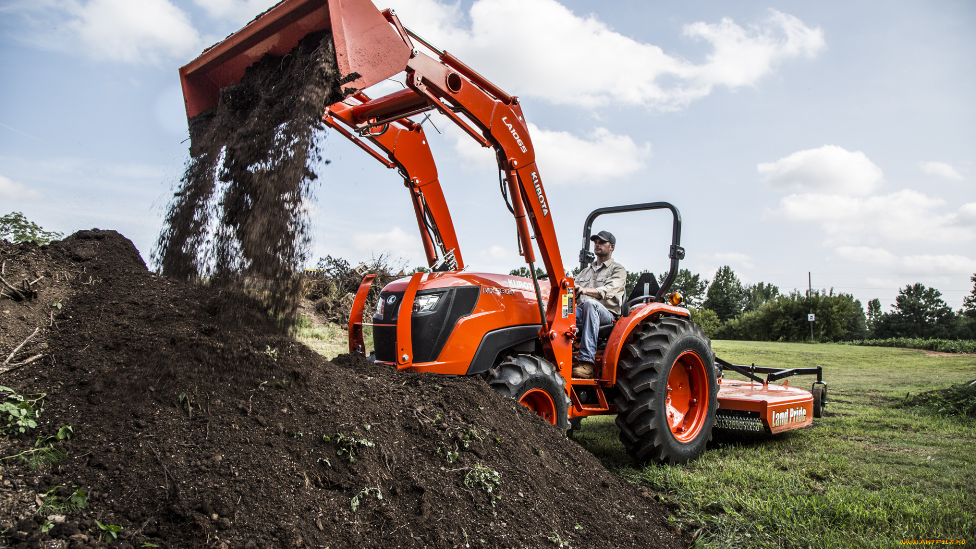 техника, фронтальные, погрузчики, kubota