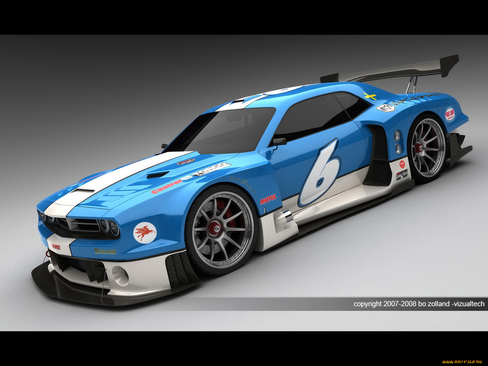 2009, dodge, challenger, le, mans, concept, автомобили, 3д