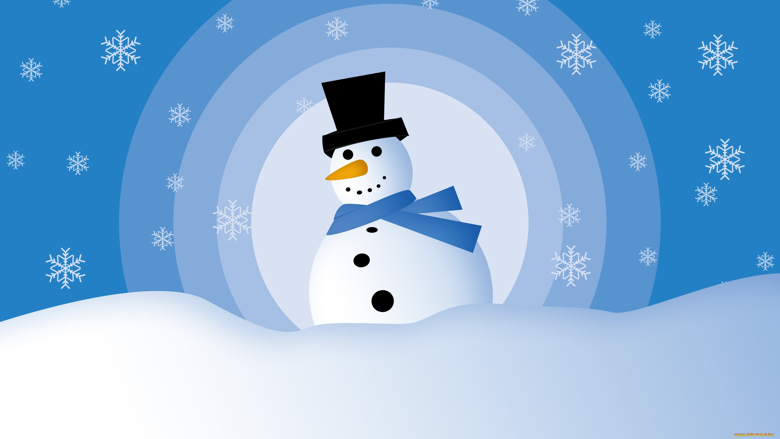 праздничные, векторная, графика, , новый, год, снег, снеговик