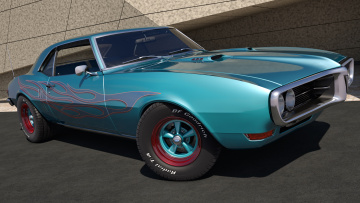 обоя автомобили, 3д, 400, firebird, pontiac, 1968