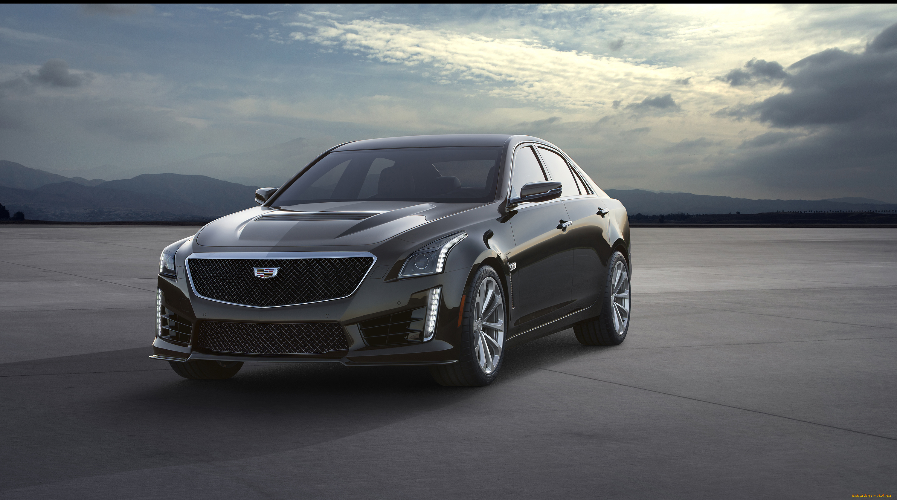 автомобили, cadillac, темный, cts-v, 2016г