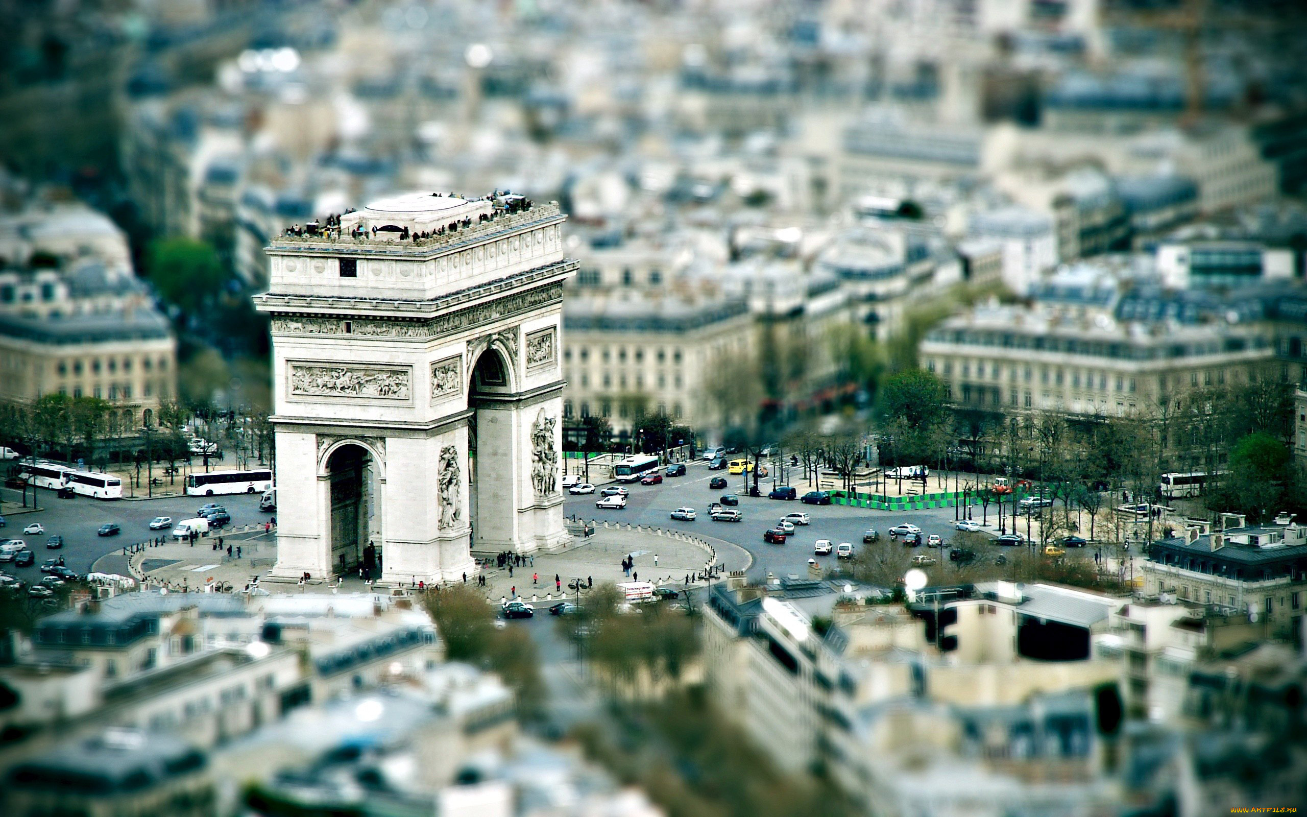 города, париж, , франция, триумфальная, арка
