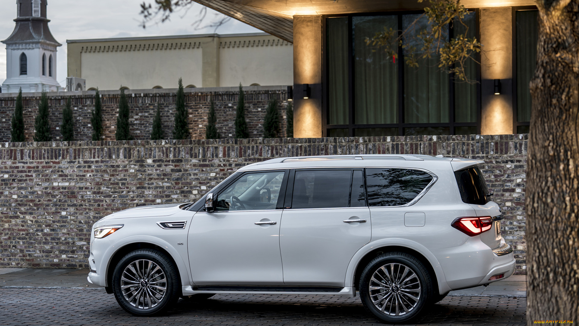 infiniti, qx80, 2018, автомобили, infiniti, qx80, 2018, внедорожник, белый