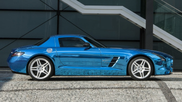 Картинка mercedes-benz+sls+amg+coupe+electric+car+2014 автомобили mercedes-benz 2014 car electric coupe amg sls blue